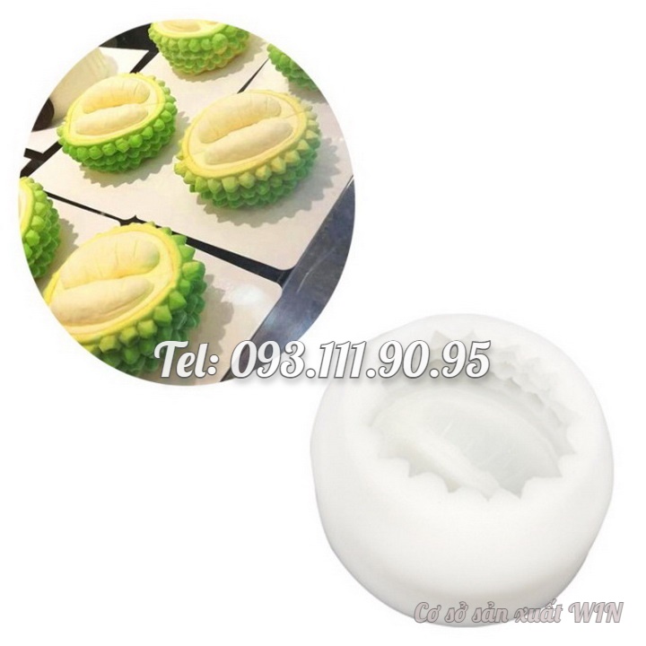 Khuôn silicon làm bánh, rau câu, socola trái sầu riêng - Mã số 1617