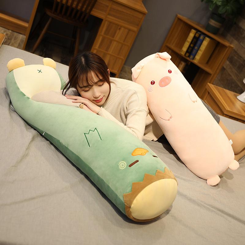 Hoạt Hình Hình Khủng Long Con Heo Thỏ Gấu Bông Husky Vịt Sang Trọng Đồ Chơi Nhồi Bông Mềm Giấc Ngủ Dài Gối Búp Bê Đệm Trẻ Em Bé Gái quà Tặng