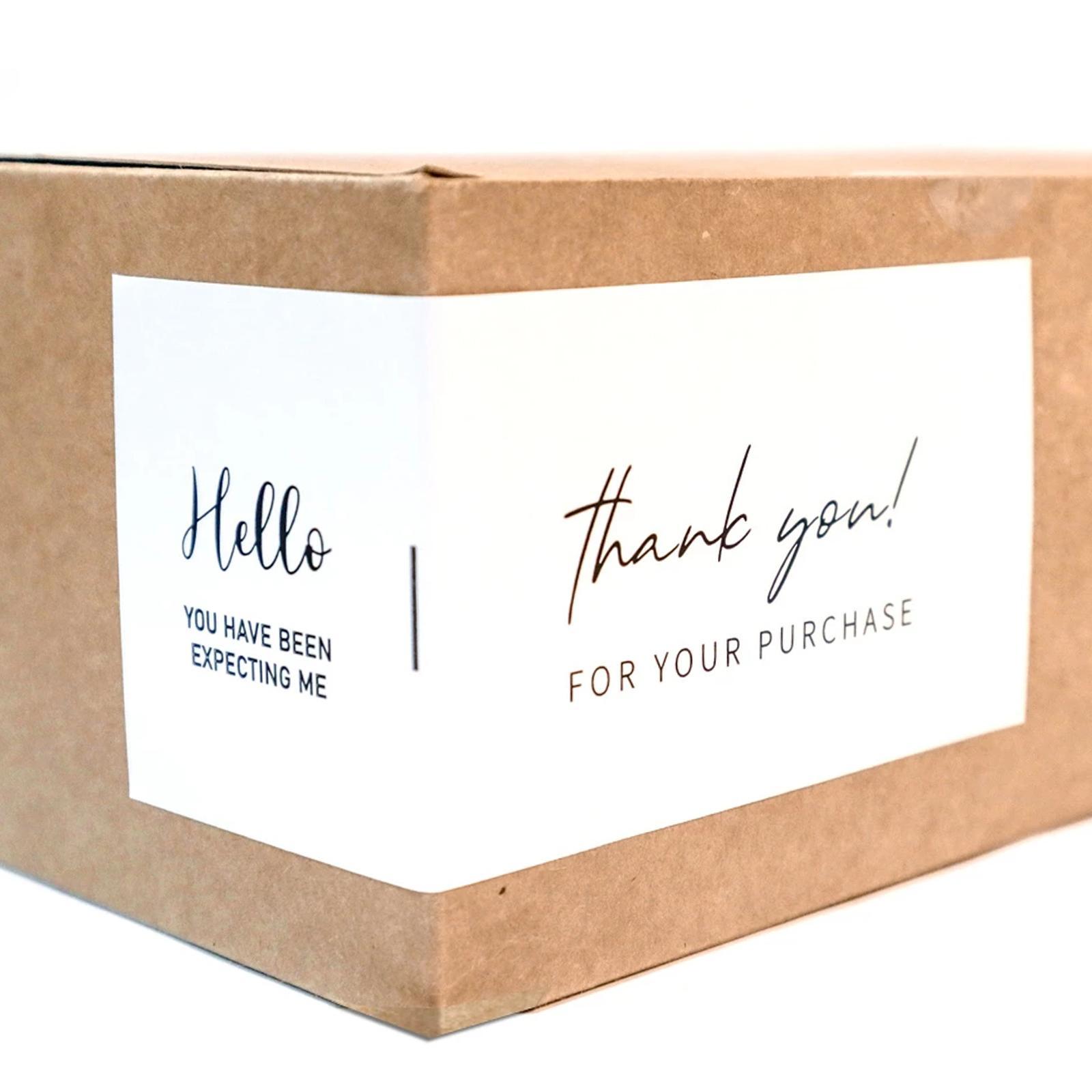 Box Seal Sticker, 50pcs, Rectangle Package Labels, Decorative Baking Sealing Decals for Small Business Gift Packaging Customer Mailer Box Retail Bag