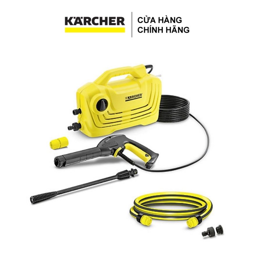 Combo Máy phun rửa áp lực cao Karcher K 2 Classic và dây cấp nước 1.5m