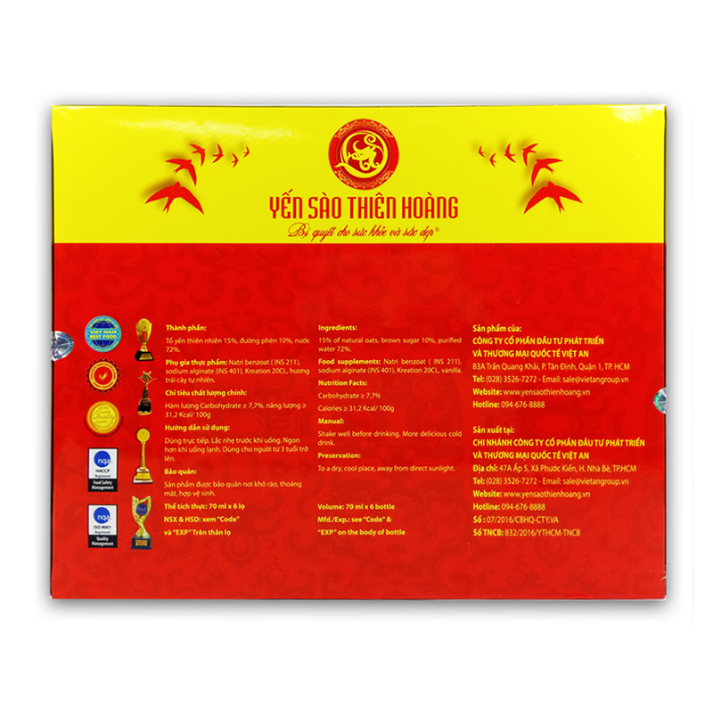 Hộp Yến Sào Thiên Hoàng - Hương Trái Cây