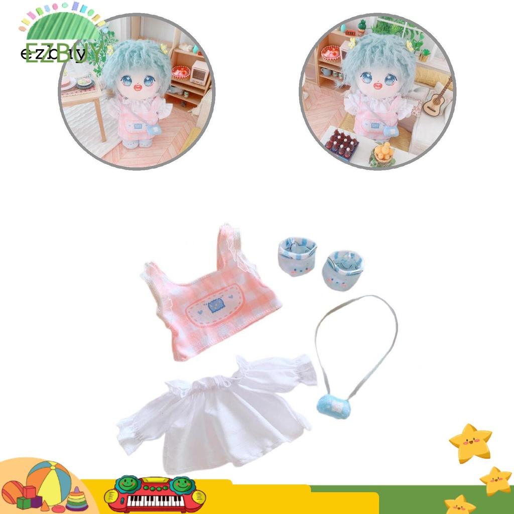 Đầm búp bê màu sắc sống động kèm túi đeo chéo thời trang dễ thương cho bé gái