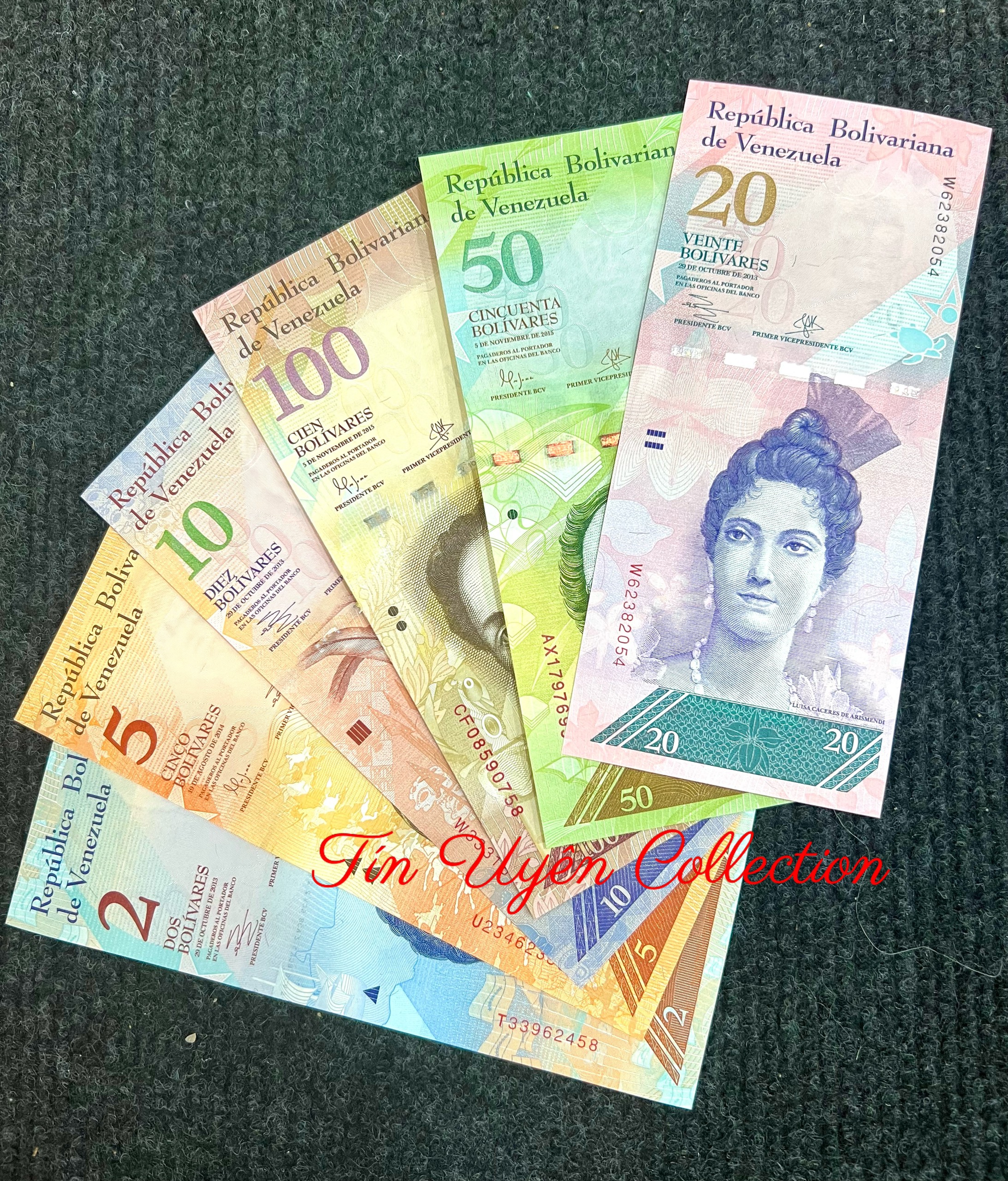 Bộ 6 Tờ Tiền Venezuela giai đoạn 2009 - 2017 mới 100%, đẹp lung linh