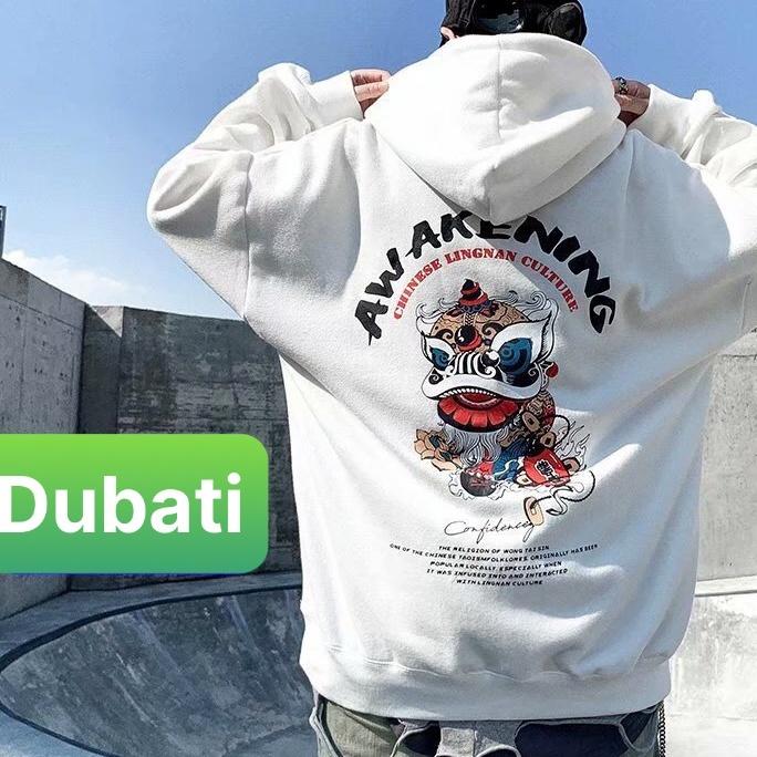 Áo Hoodie From Rộng Phong Cách Unisex, Áo Khoác Nỉ Nam Nữ In Hình Kì Lân Hot 2021- DUBATI FASHION