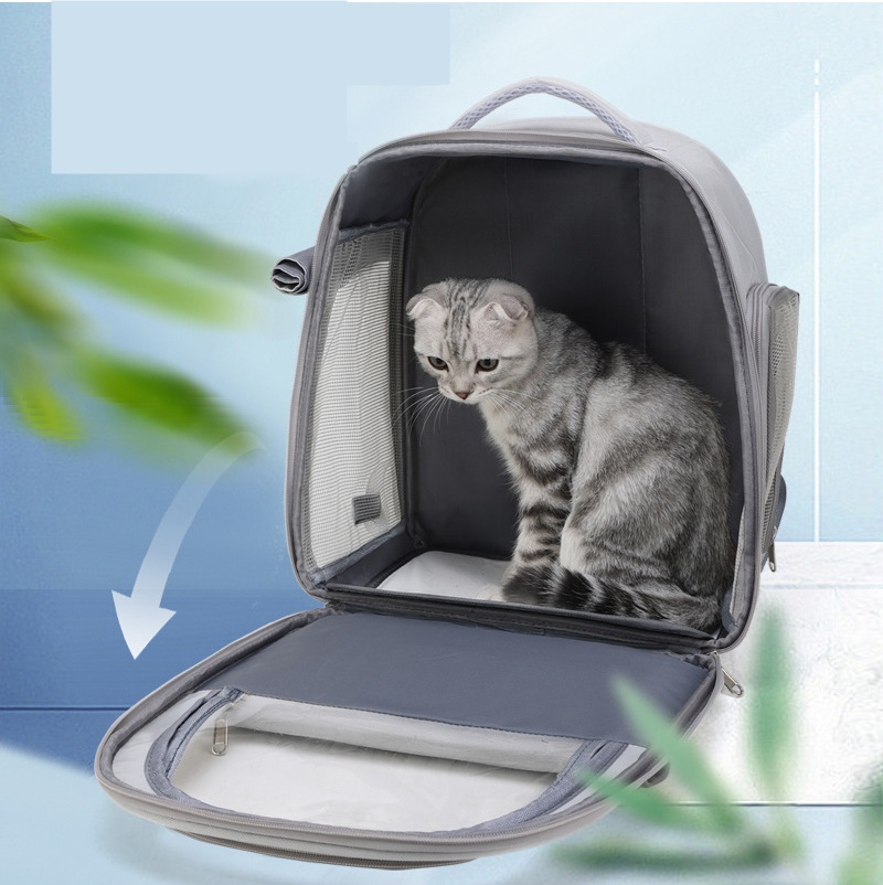 Balo vận chuyển chó, mèo/ Balo vải Oxford có đáy rời, dễ dàng xếp gọn - Cho thú cưng dưới 8kg, nhiều màu