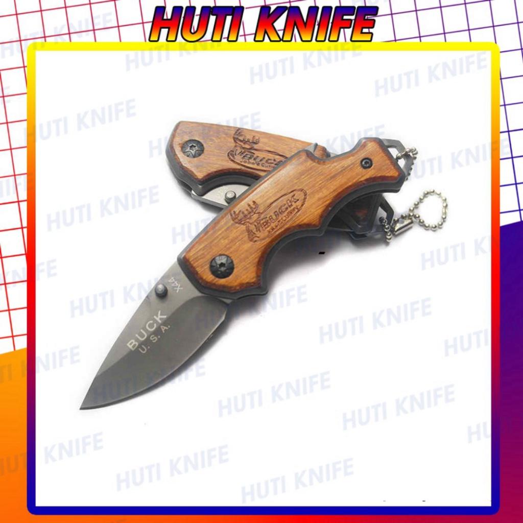 Dao phượt gấp gọn mini cao cấp nhỏ gọn sắc bén HUTI KNIFE Buck X44