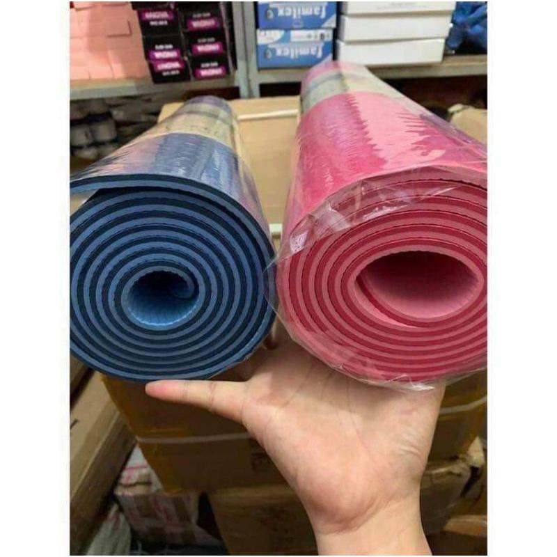 Thảm Tập Yoga Gym Chống Trượt TPE Cao Cấp 2 Lớp Dày 6mm Tập Tại Nhà