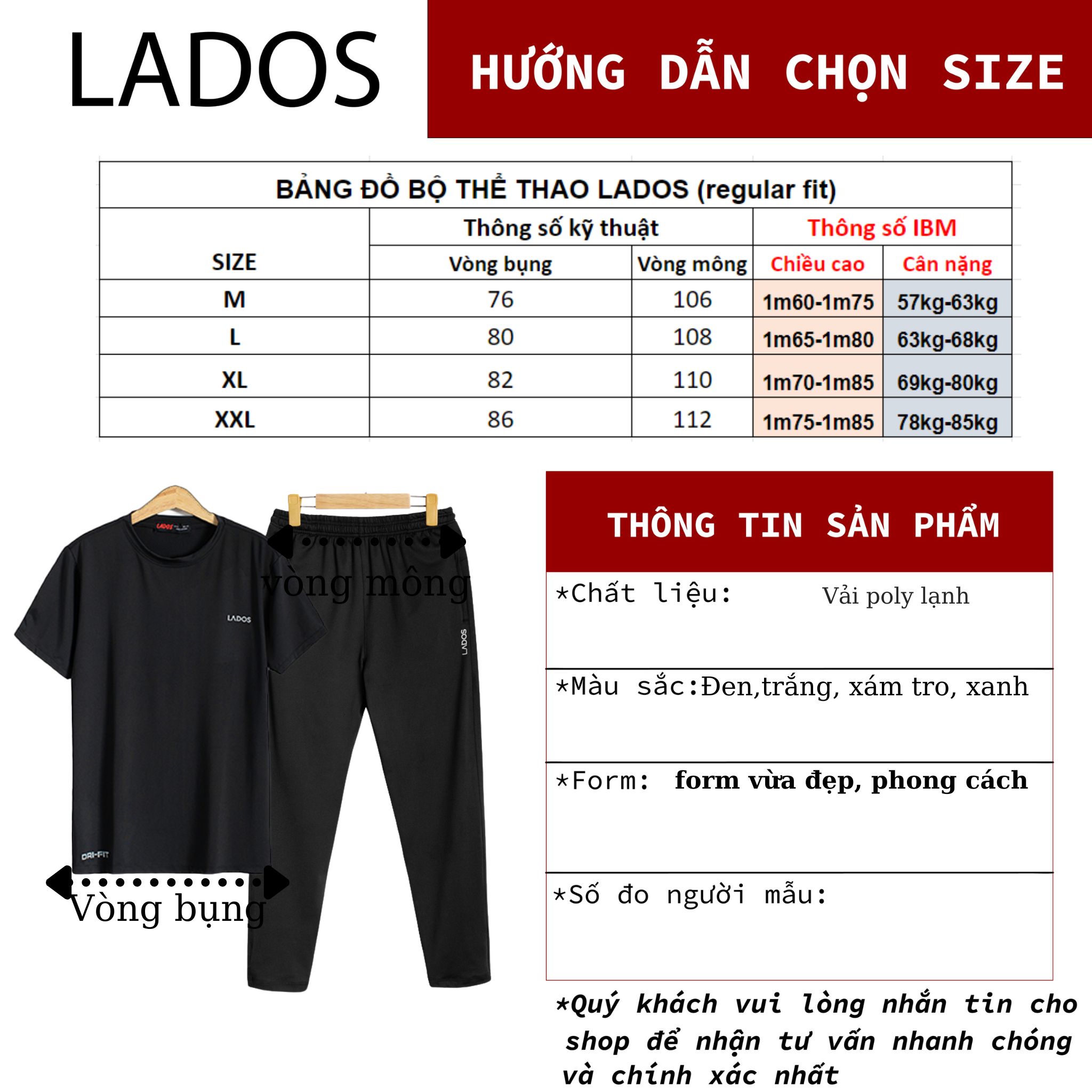 COMBO thể thao nam đẹp cao cấp LADOS - 7006 co giãn trẻ trung năng động