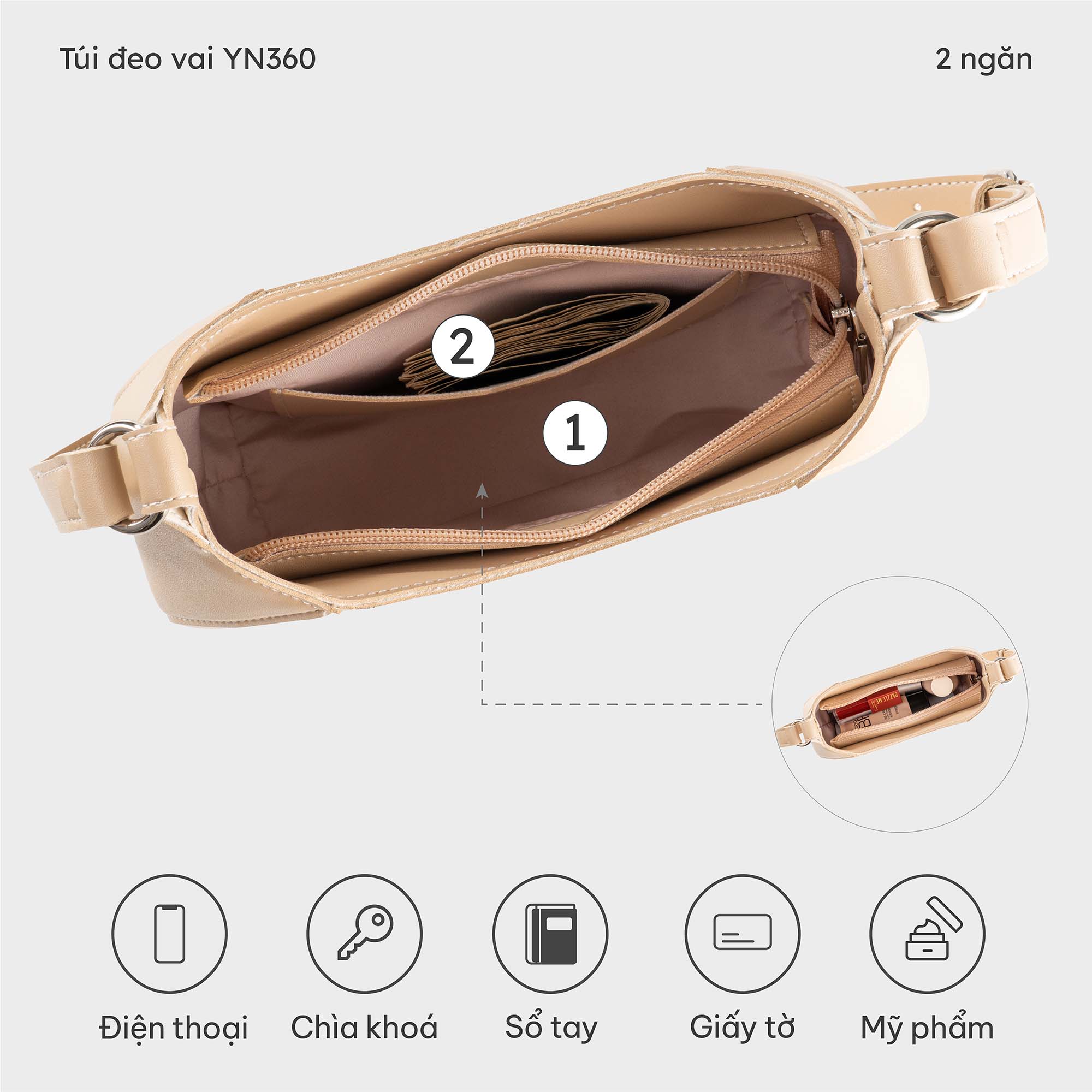 Túi đeo vai nữ YUUMY YN360