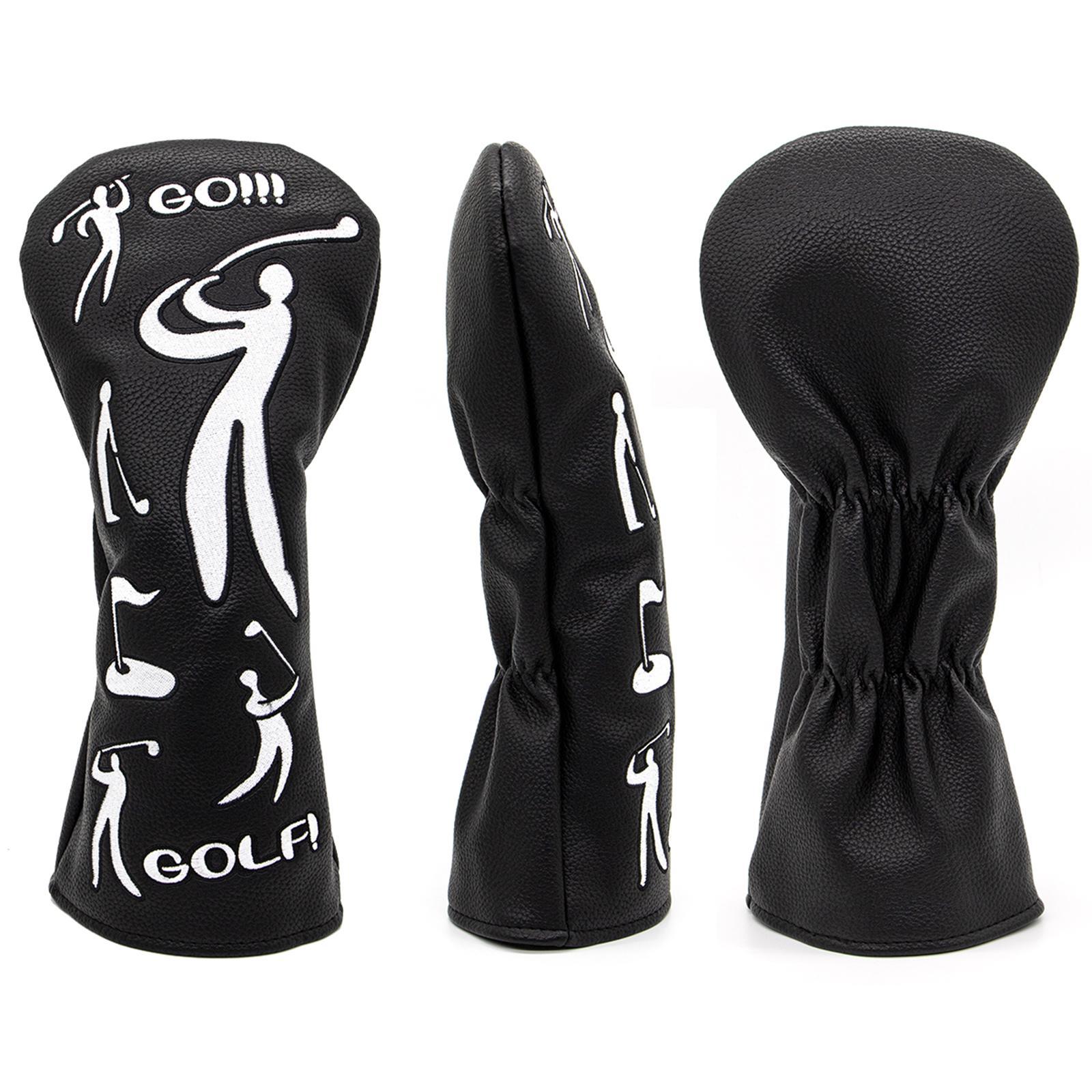 Golf Club Head Covers, Golf Headcovers PU Golf Wood Cover for Men Women