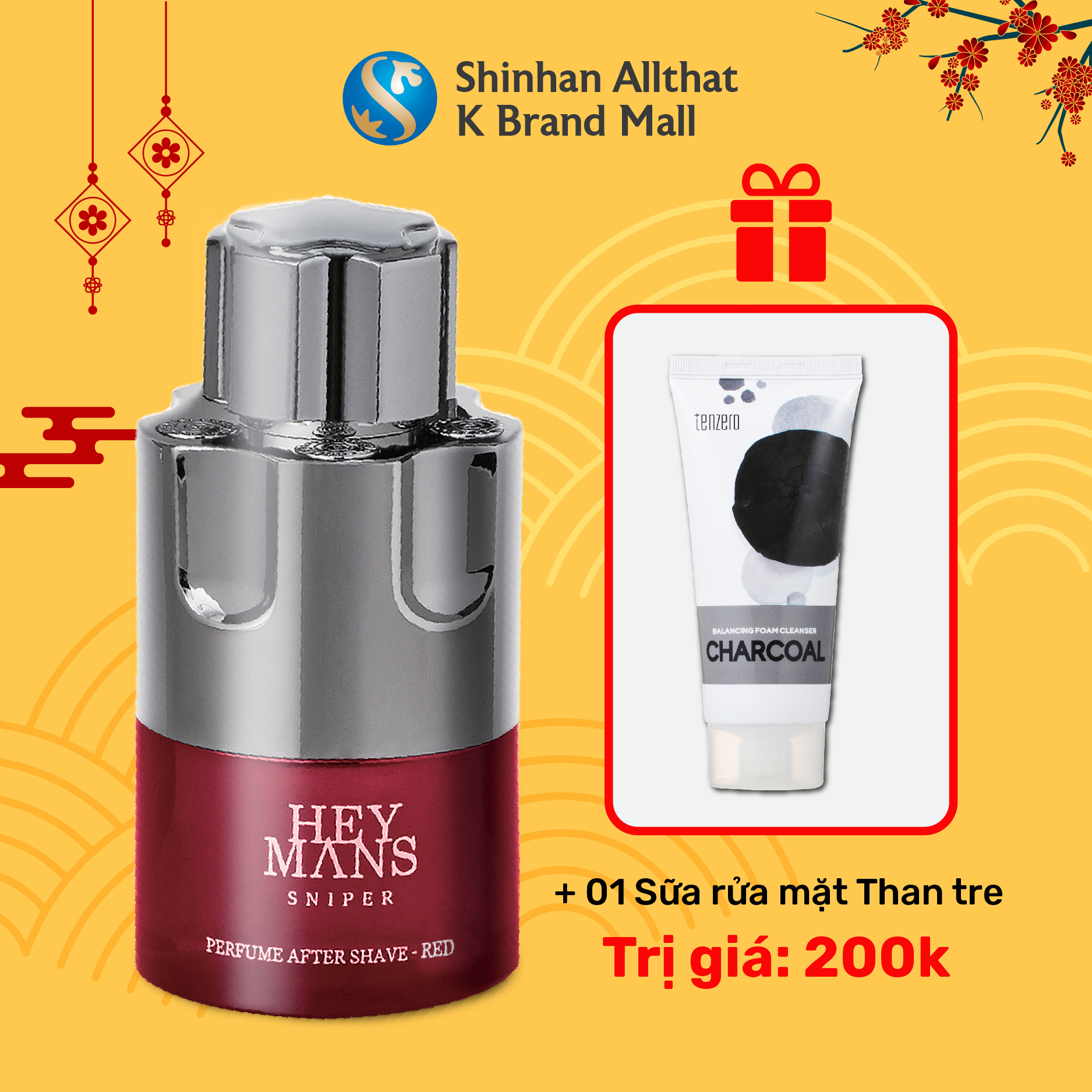 TONER NƯỚC HOA HEY MANS SNIPER PERFUME AFTER SHAVE - RED