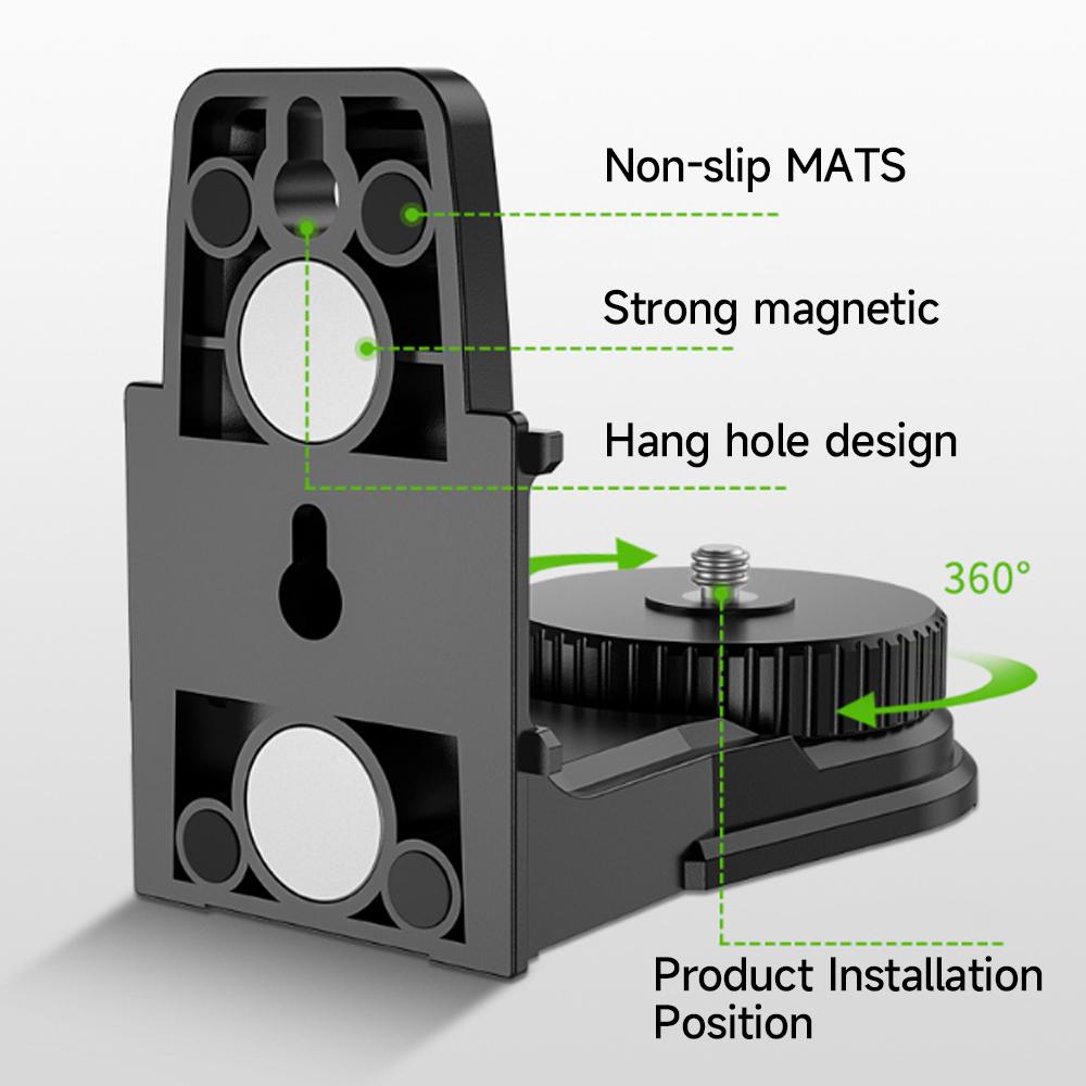 360°Rotating Bracket Laser Level Adapter for Multiple Line Meter Wall Mounted Bracket with Strong Magnetic Field