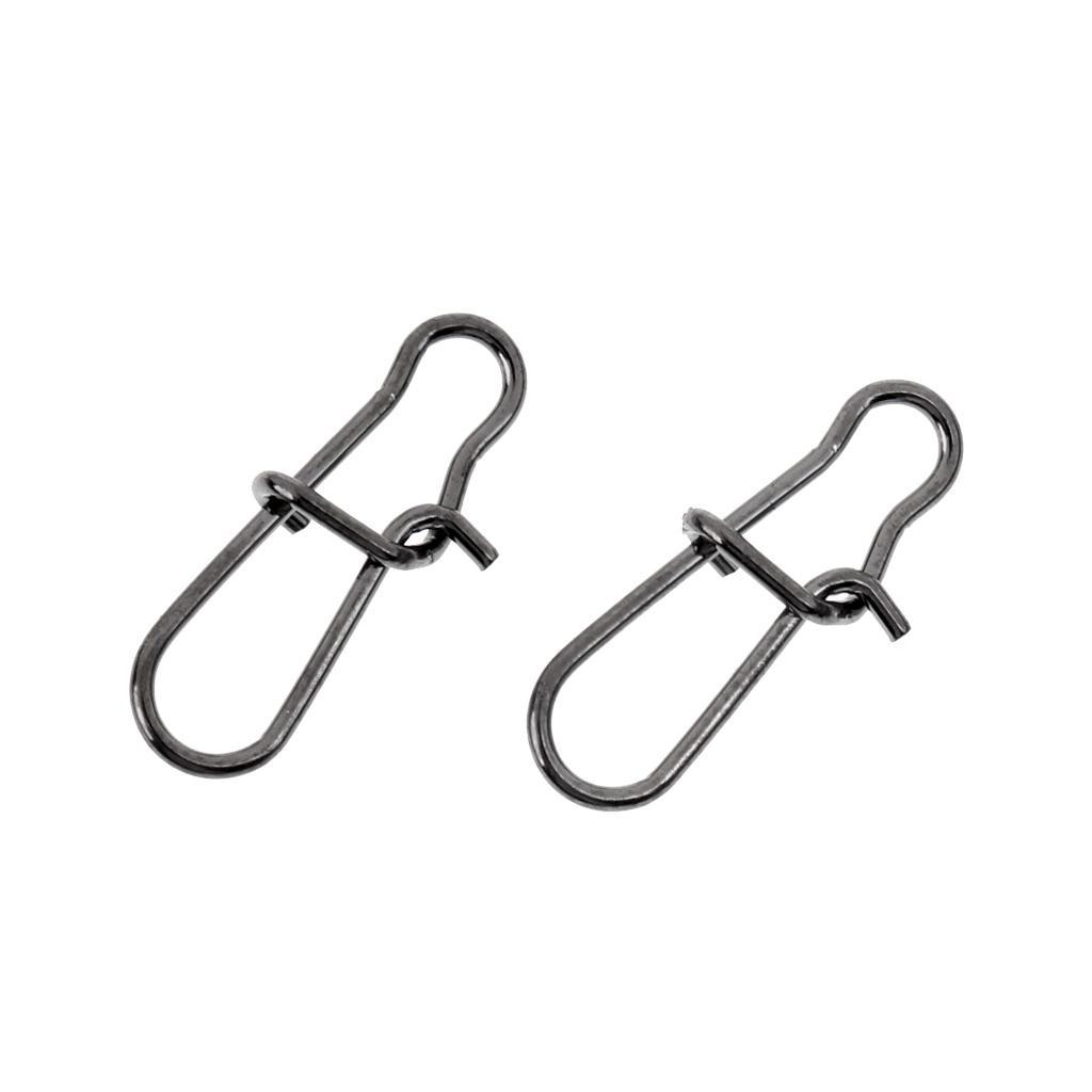 100Pcs Fishing Connector Snap Links For Swivels Clips Sea Rig Fishing Tackle