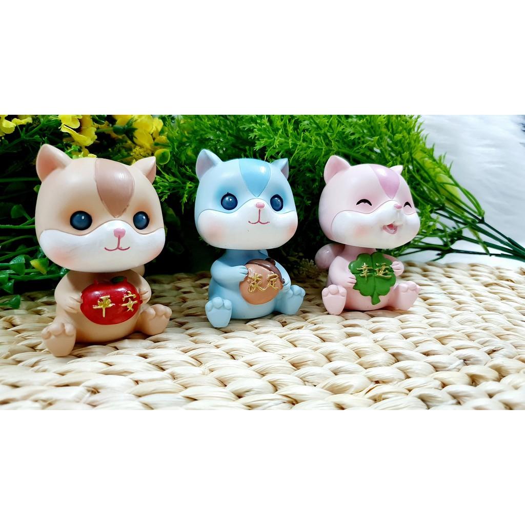 Tượng chú Sóc chuột May Mắn Siêu Dễ Thương