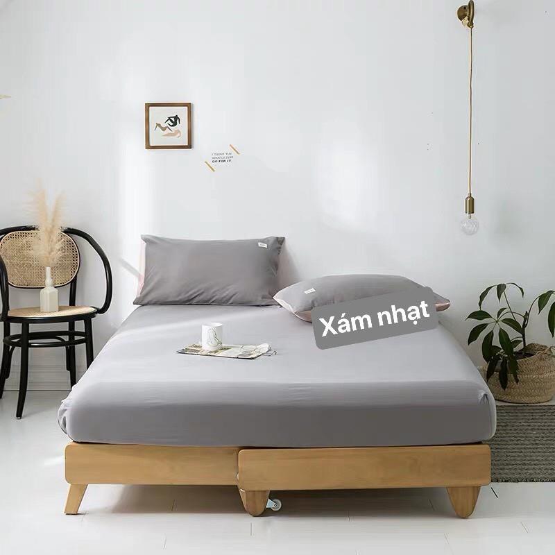 Sét ga gối cotton Tici phong cách hàn Quốc hàng trơn 1 màu