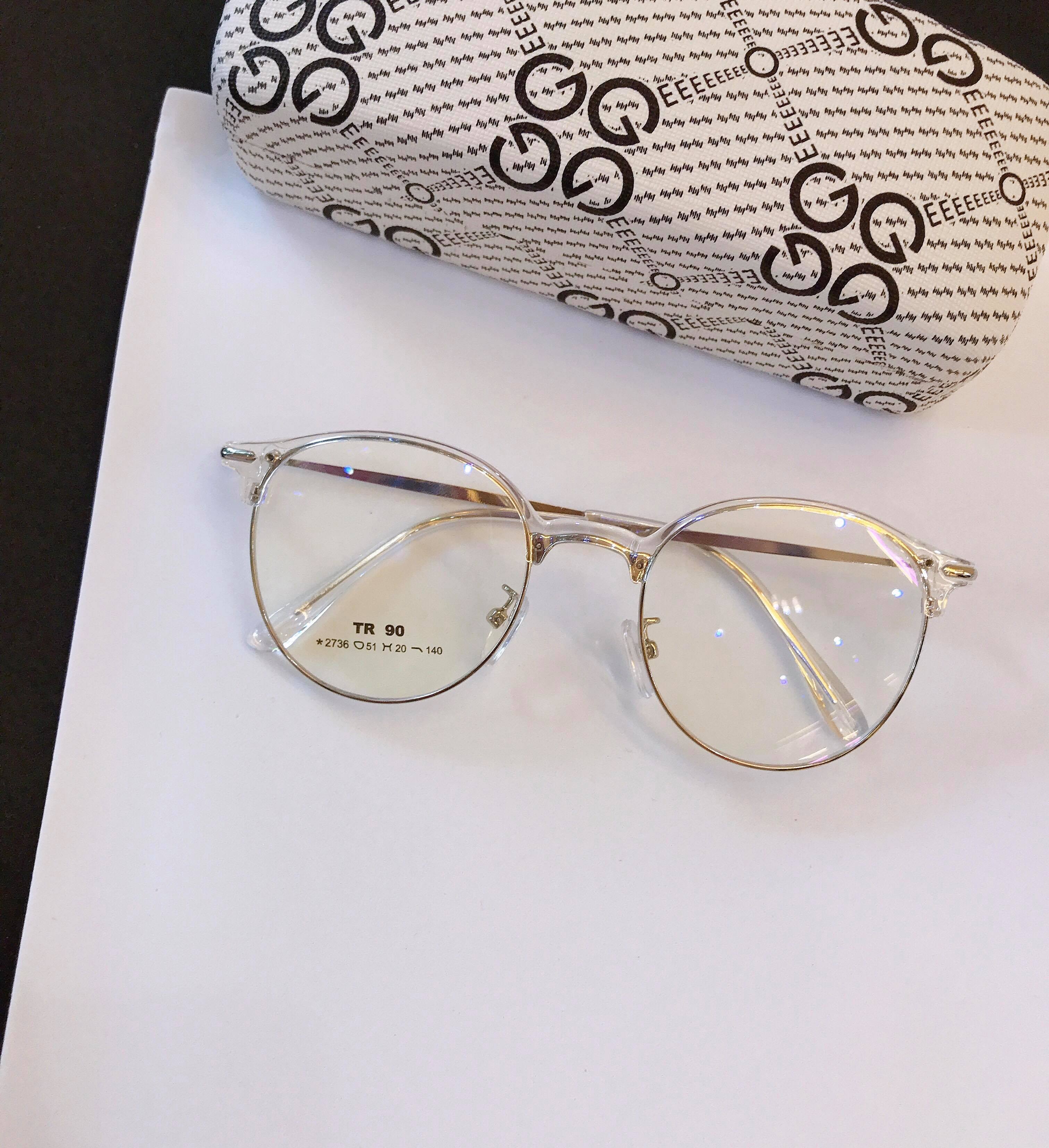 Kính gọng Hàn Quốc Mắt tròn Unisex thời trang