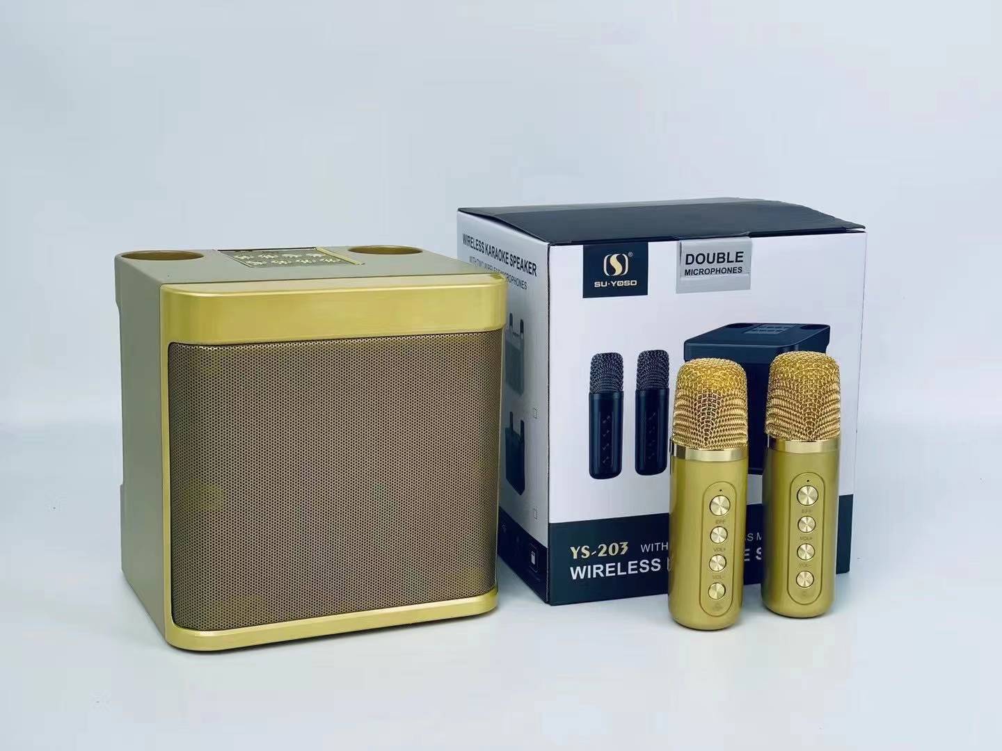Loa Karaoke Bluetooth SU-YOSO YS-203 Kèm 2 Micro Không Dây