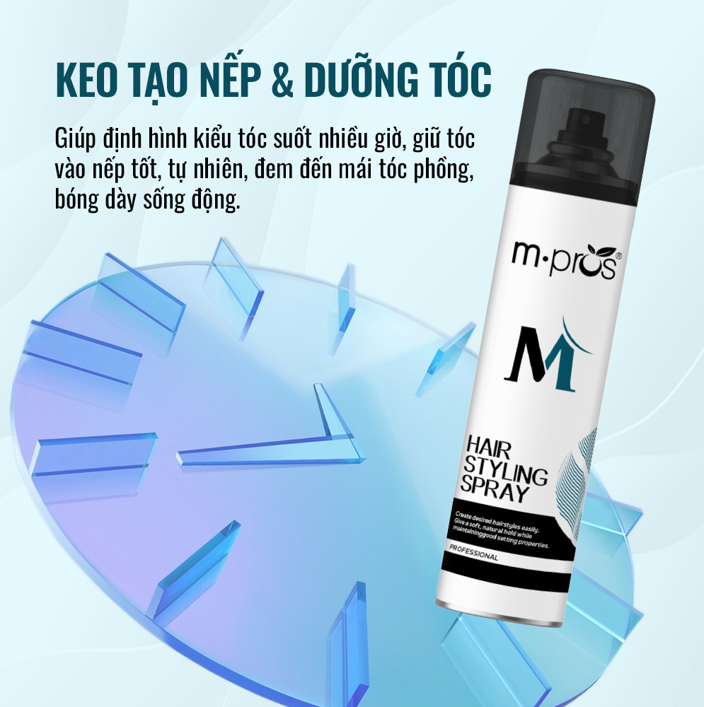 Keo Tạo Nếp Tóc Và Dưỡng Tóc M.pros 320ml