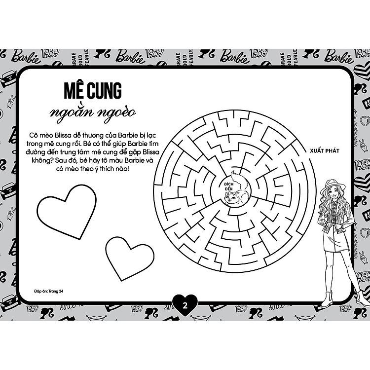 BarBie - Năng Động - Sách tô màu khổ lớn