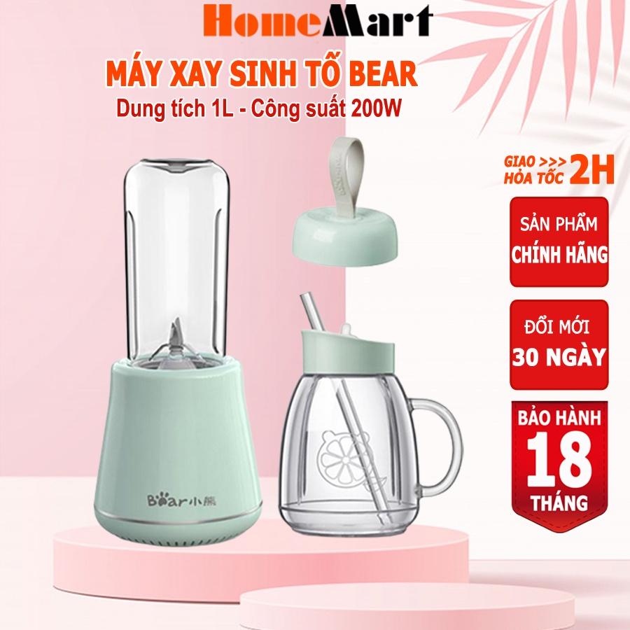 Máy xay sinh tố cầm tay Bear 2 cối xay, công suất lớn, dao 4 lưỡi thép không gỉ, Anh Lam Store - Hàng nhập khẩu