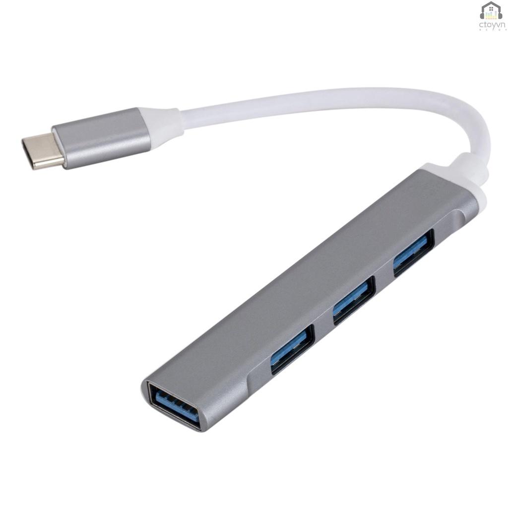 Hub chia 4 cổng USB 3.0 C809 bằng hợp kim nhôm tốc độ cao cho máy tính/điện thoại