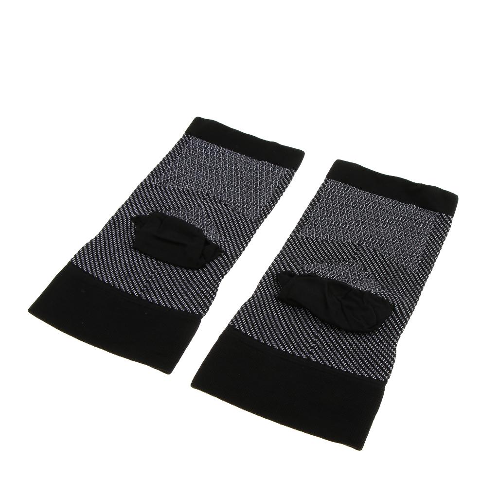 Ankle Support Compression Toeless Socks Foot Sleeve Arch Heel Pain Relief M