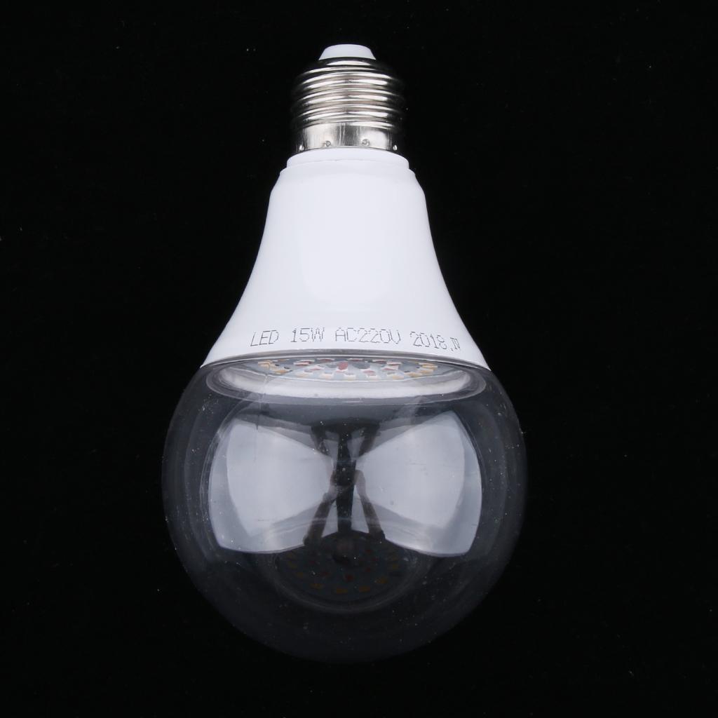 3xE27 Base LED Grow Light Bub Fruit Flower Plant Grow Lamp for Indoor Plants  Warm White_15W