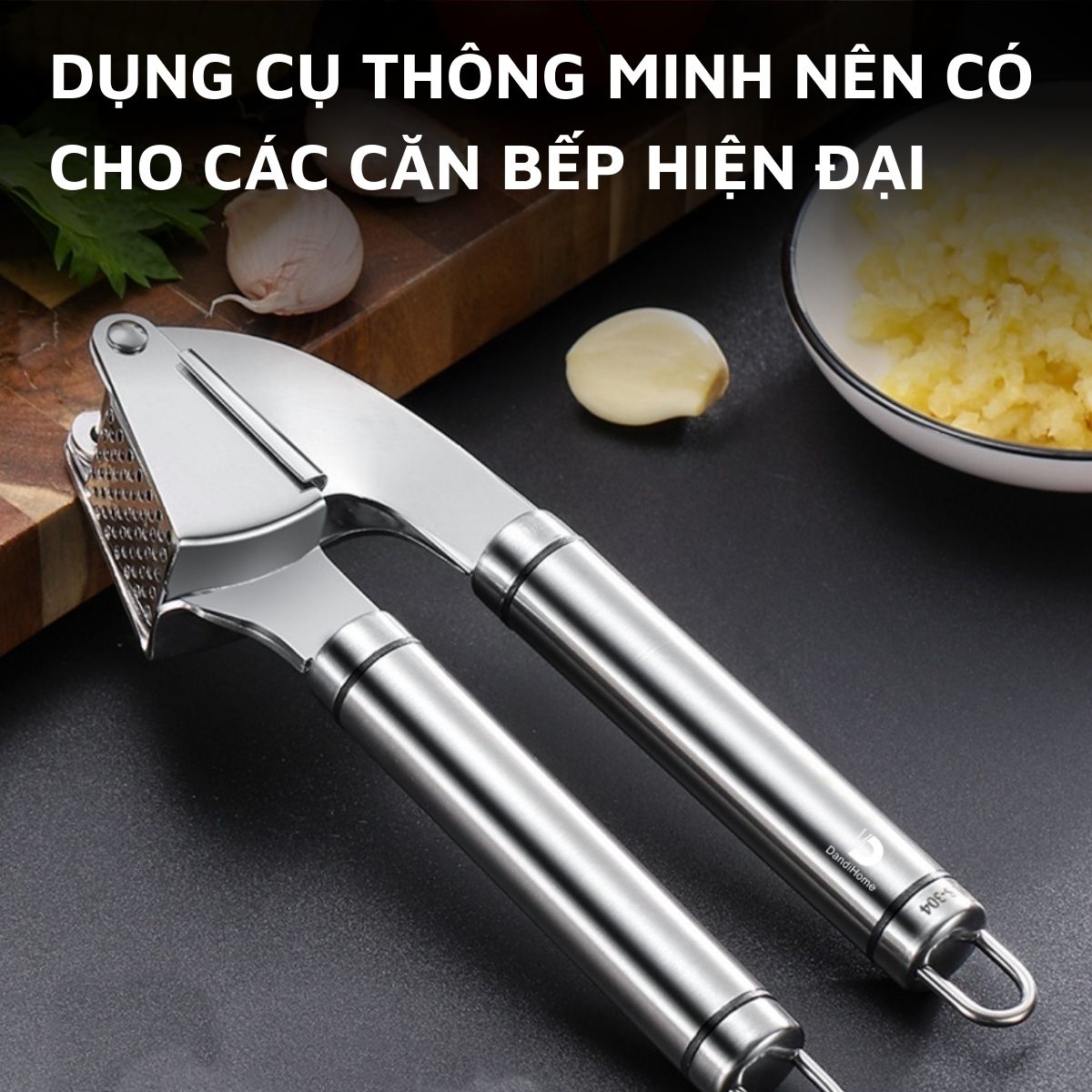 Dụng cụ ép tỏi Inox 304 DandiHome cao cấp