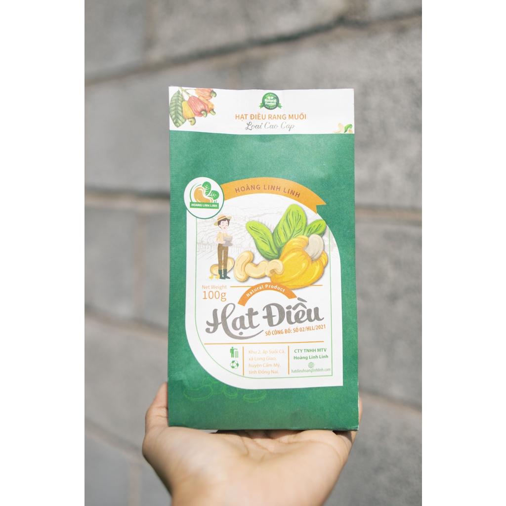 Túi giấy 100g - 200g - Hạt điều A Cồ size to nhất Hoàng Linh Linh thơm ngon giòn béo, rang mới hàng ngày