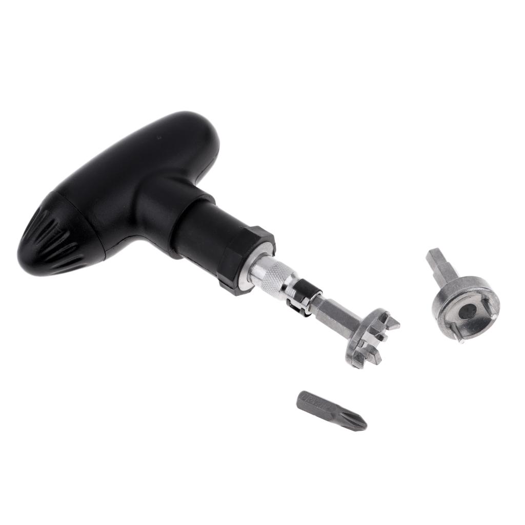 Golf Shoe Spikes Replacement Wrench Tool Cleats Remover Puller W/ 3 Adapters