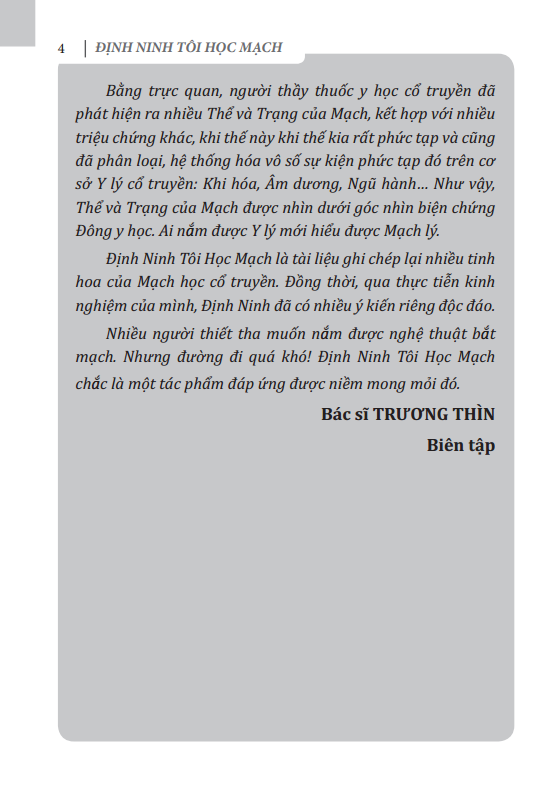 Sách Định Ninh Tôi Học Mạch (Tái Bản 2020)