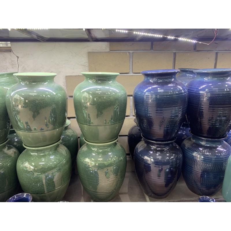 Bình cắm hoa- trang trí. Men xanh ngọc- thiên thanh