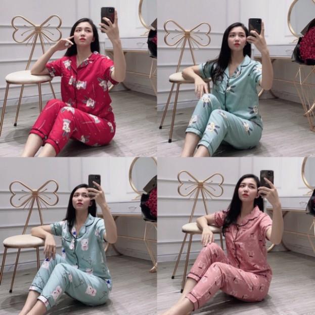 Bộ ngủ pijama tay ngắn quần dài siêu xinh
