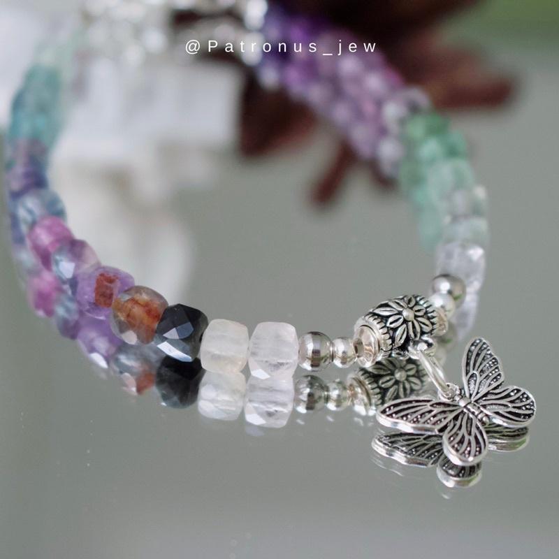 Vòng Tay Fluorite Vuông Chuyển Màu VTFV22C Patronus