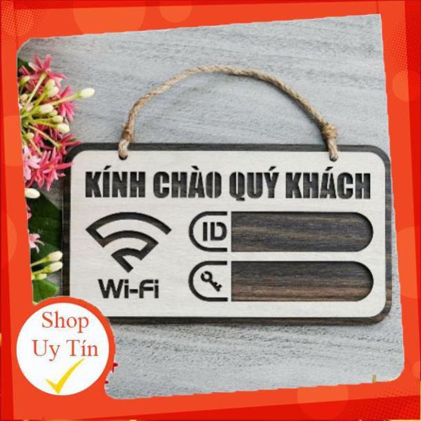 Bảng Gỗ Trang Trí Decor - Mẫu Wifi, Password - Bảng Gỗ Woody