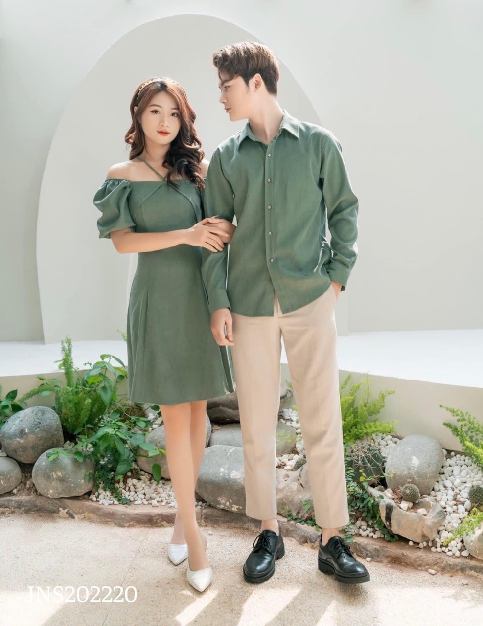 Váy áo cặp đôi sơ mi bán chạy nhất Couple Tina 1 - AV007