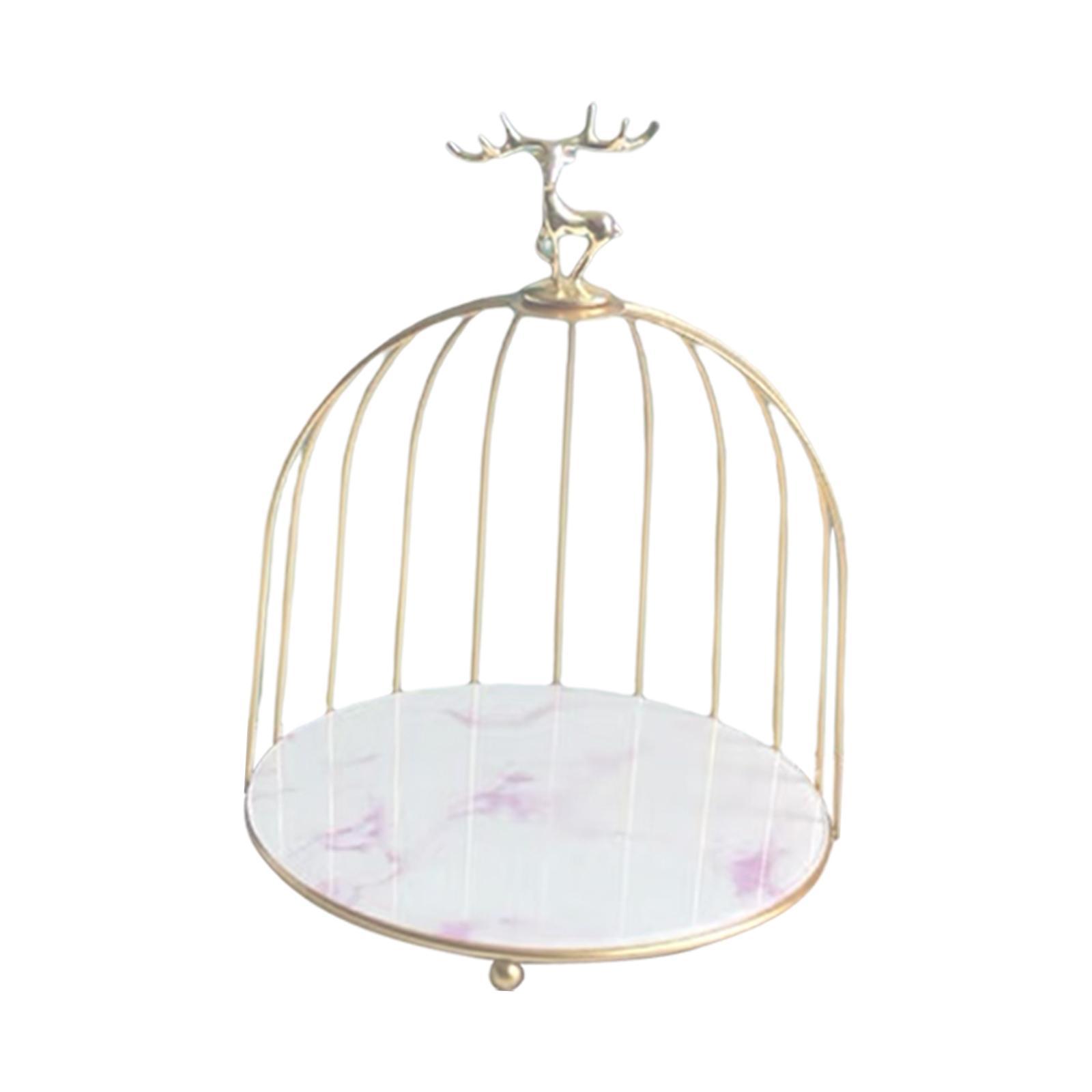 Bird Cage Rack Cosmetic Holder Perfume Iron for Dresser Vanity deer