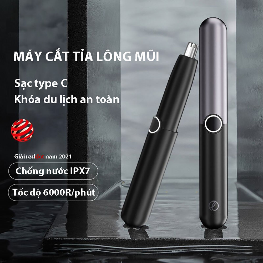 Máy Cắt Tỉa Lông Mũi Xiaomi ENCHEN Mocha N IPX7 Chống Thấm Nước - Hàng nhập khẩu