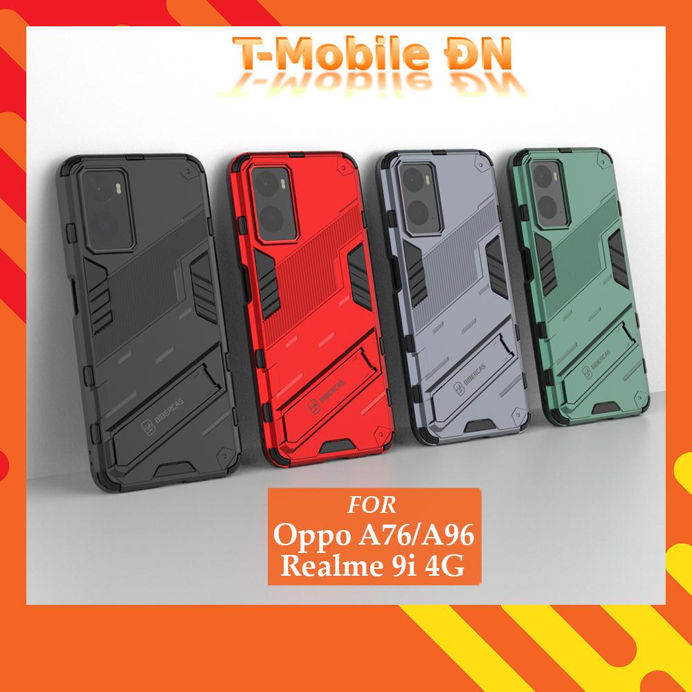 Ốp lưng cho Oppo A57 A76 A96 Realme C21Y C25Y 9i chống sốc có giá đỡ Iron Man PUNK cao cấp siêu đẹp