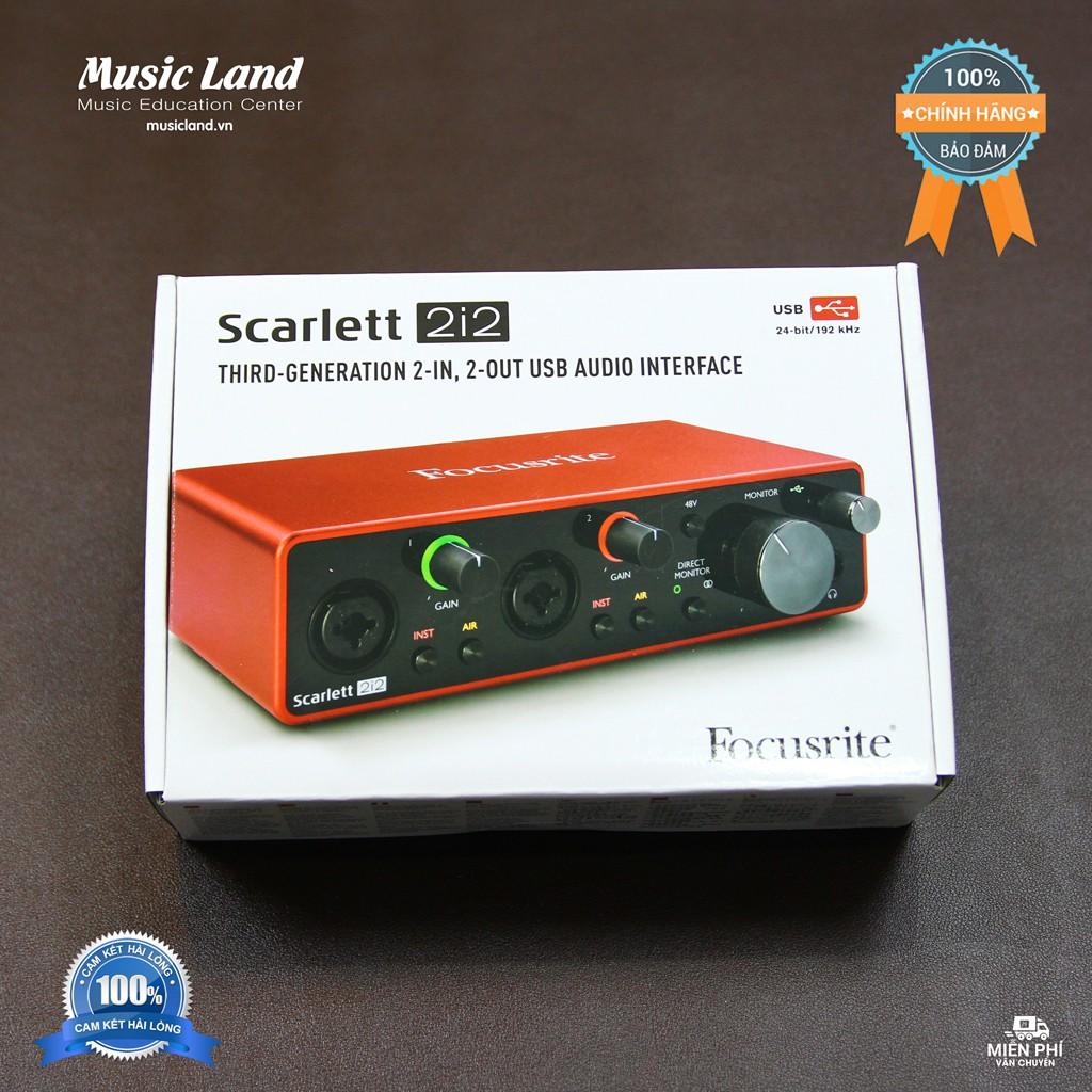 Sound Card Âm Thanh Focusrite Scarlett 2i2 Gen 3 – Hàng Chính Hãng