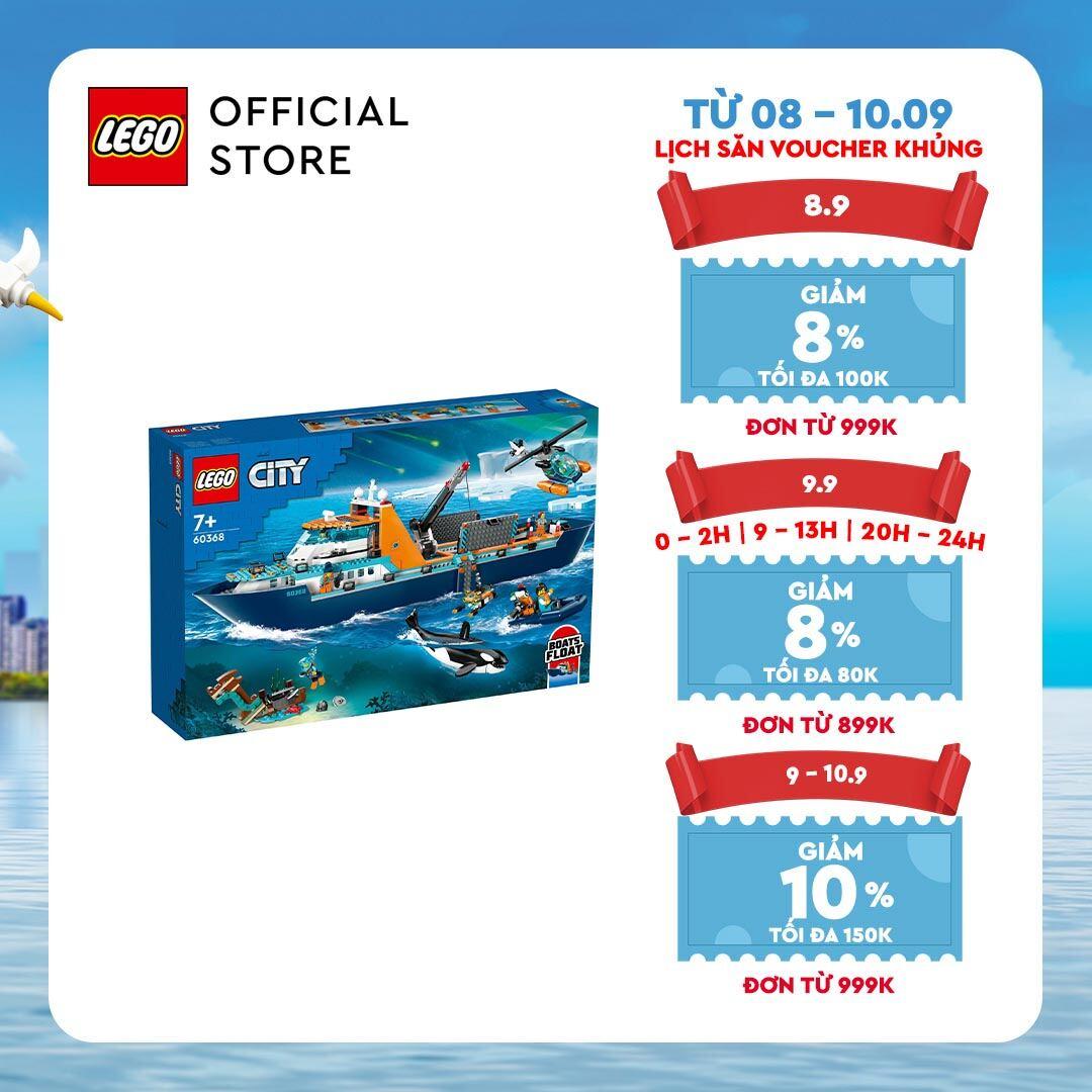 LEGO City 60368 Đồ chơi lắp ráp Tàu thám hiểm bắc cực (815 chi tiết)