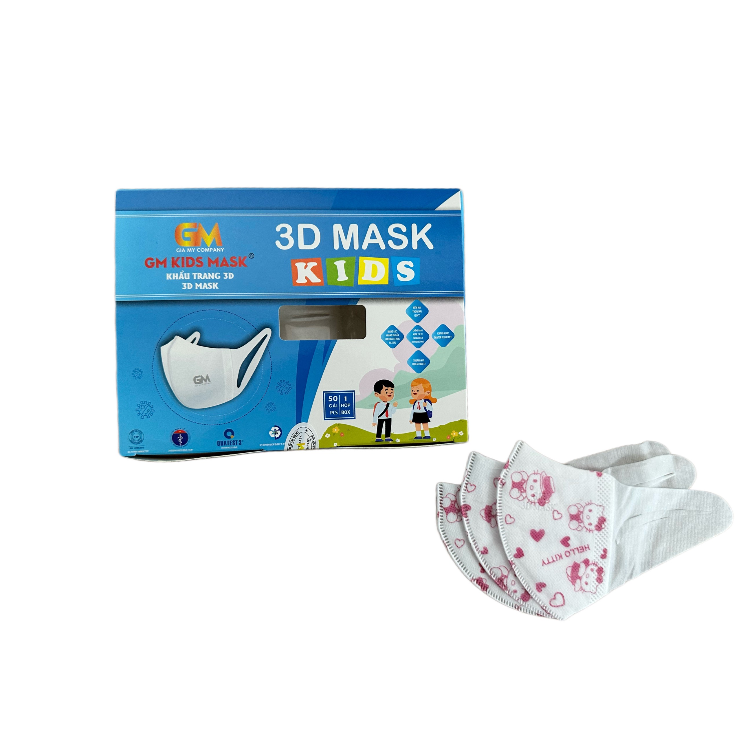 Khẩu trang 3D Mask Trẻ em Gia Mỹ hộp 50 cái