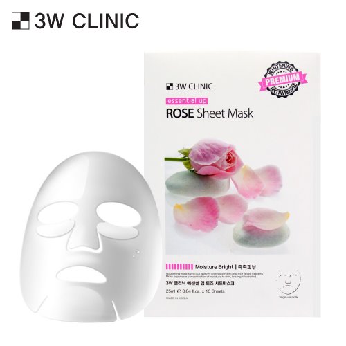 Combo 10 Miếng Mặt nạ Hoa Hồng 3W Clinic Essential Up Rose 25ml x 10