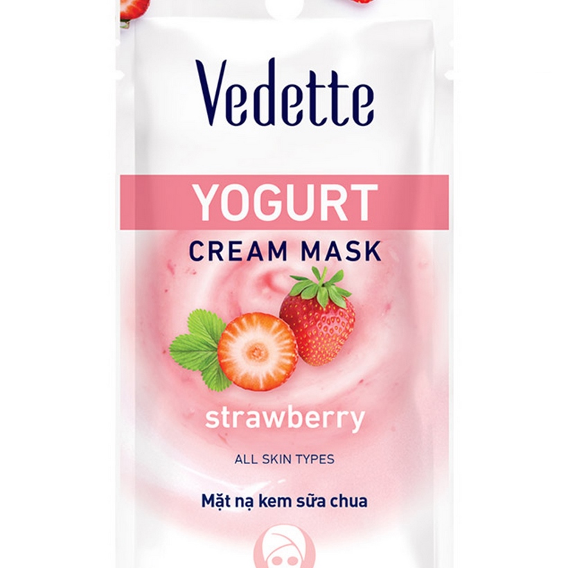 Mặt nạ sữa chua dâu Vedette Yogurt Mask Strawberry 10ml