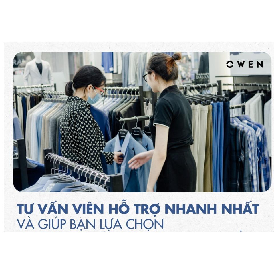 Áo Sơ mi Owen nam dài tay dáng Regular sợi Cafe mềm mịn Mã AR221250DT