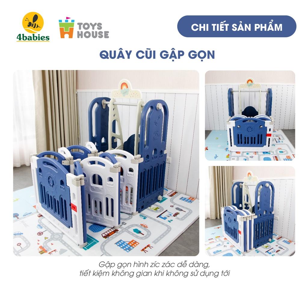 Quây bóng - combo đồ chơi vận động cho bé cầu trượt,xích đu, cột bóng Toyshouse WM19086 tiêu chuẩn Châu âu