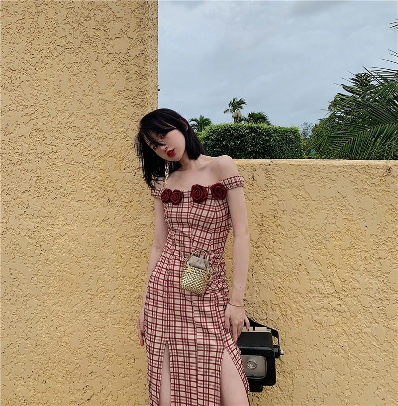 Đầm body bẹt vai