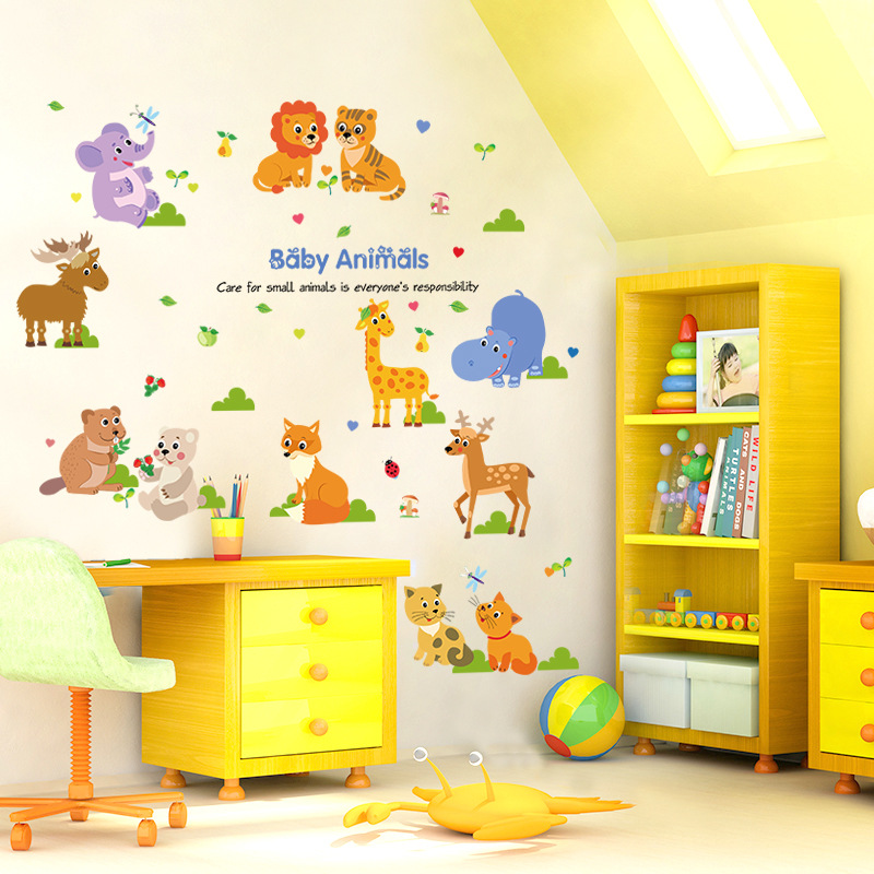 Decal dán tường Babies Aniaml