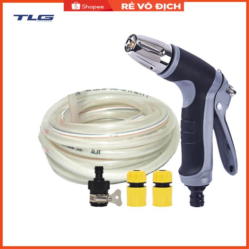 Bộ dây và vòi xịt rửa xe tưới cây tăng áp 7-10m  206817