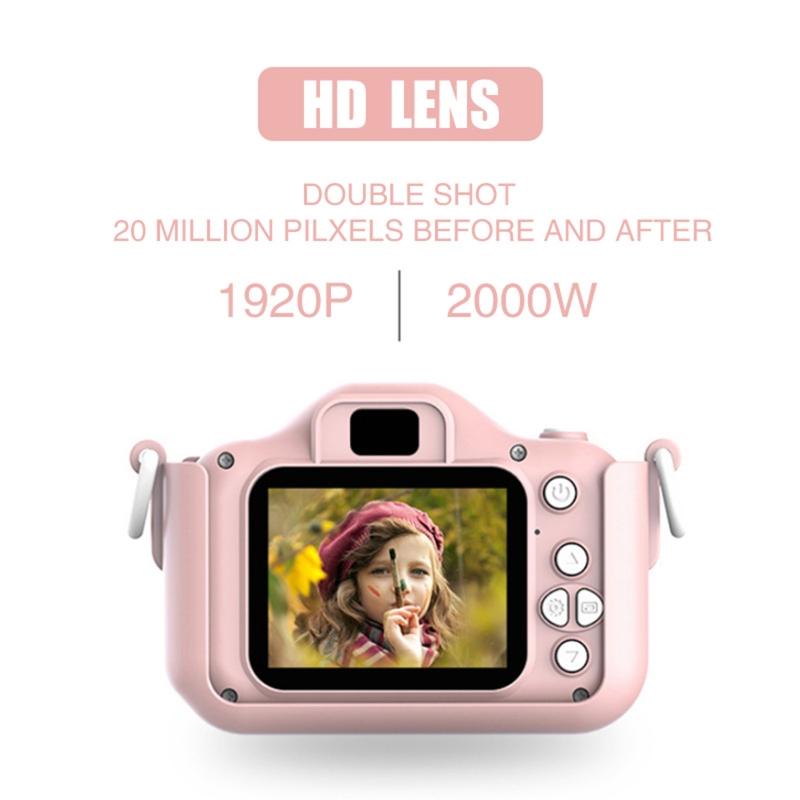 Q9 Hoạt Hình Trẻ Em Máy Ảnh 20MP Trẻ Em Có Thể Sạc Lại Máy Ảnh Kỹ Thuật Số 2.0 "Màn Hình IPS Đồ Chơi Giáo Dục Quà Tặng Sinh Nhật Cho Bé Gái Trang Sức Giọt Màu sắc: BL